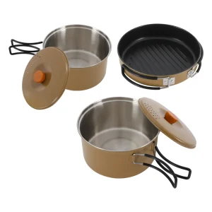 Camping Cookware Set Stainless Steel Camping Pots and Pans