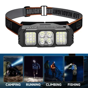 Headlight Rechargeable Flashlight Waterproof Head Light